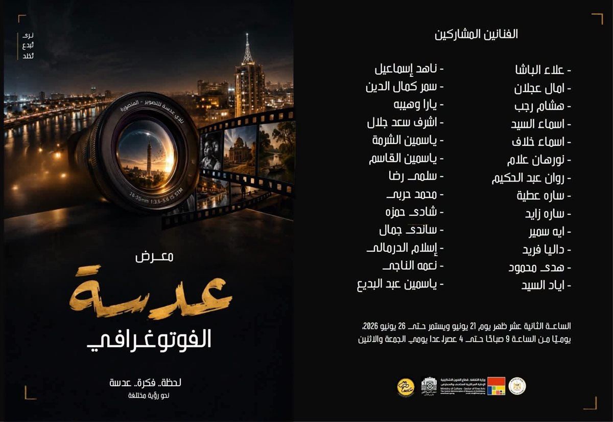الفنانين المشاركين بمعرض عدسة الفوتوغرافي، فيتو
