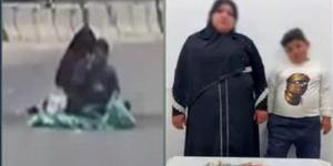 ضبط سيدة وطفلها يفترشان الطريق لاستجداء المارة بطريقة إلحاحية بالشرقية