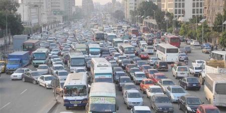 حالة المرور اليوم، كثافات متحركة بمحاور القاهرة والجيزة