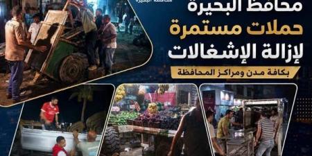 رفع 236 حالة إشغال طريق في رشيد بالبحيرة