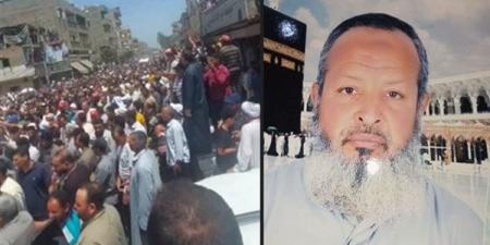 جنازة مهيبة للشيخ أشرف عبد الفضيل ضحية إخوته في بني سويف (صور)