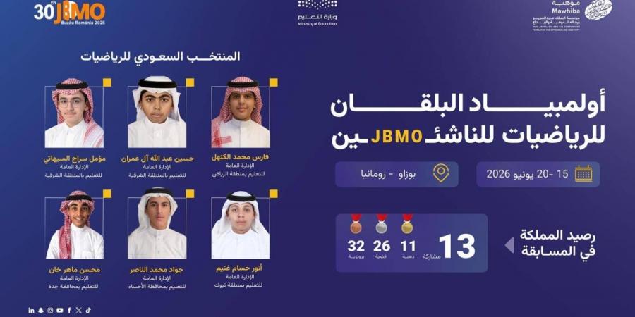المنتخب السعودي للرياضيات يشارك في أولمبياد البلقان للرياضيات للناشئين 2026