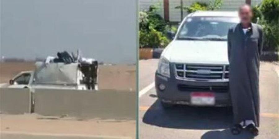 ضبط قائد سيارة ربع نقل سمح لأشخاص بالجلوس أعلى الصندوق الخلفي بالشرقية (فيديو)