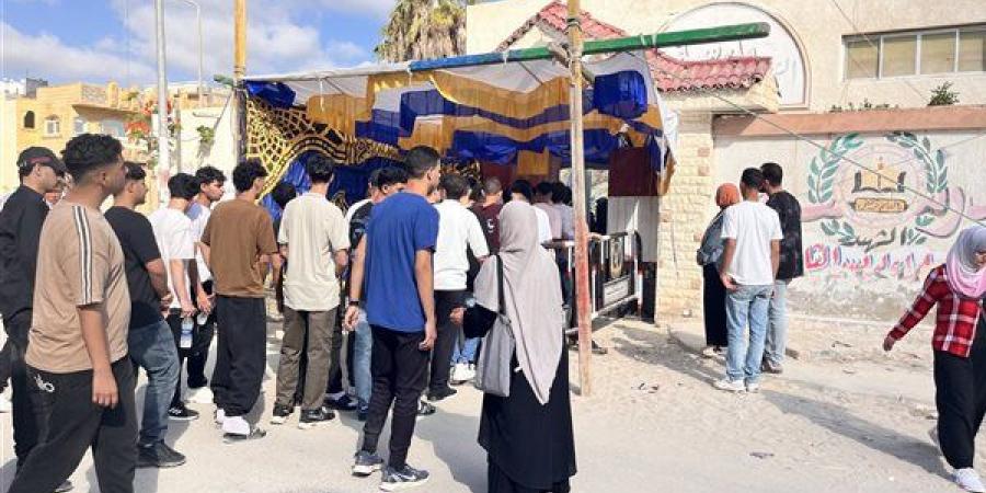 انتظام 6059 طالبًا بالثانوية العامة في لجان امتحان اللغة العربية بشمال سيناء (فيديو)